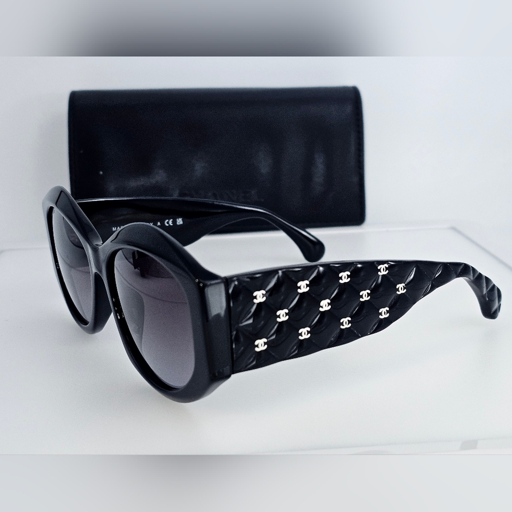 CHANEL Black Designer Sunglasses  Glasses : Grey.Ref. CH5486 C760/S6 56-… - Picture 12 of 16